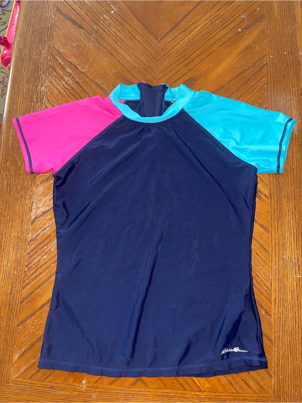 Eddie Bauer Navy rash guard Top
